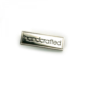 Metal Bag Label - Handcrafted - Nickel