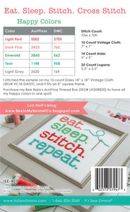 Eat Sleep Stitch Repeat by Lori Holt - PAPER Pattern