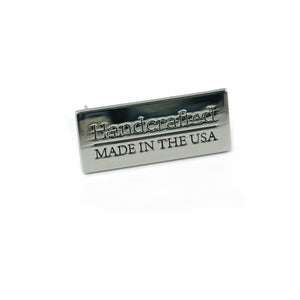 Metal Bag Label - Handcrafted | Made in the USA - Nickel/Silver