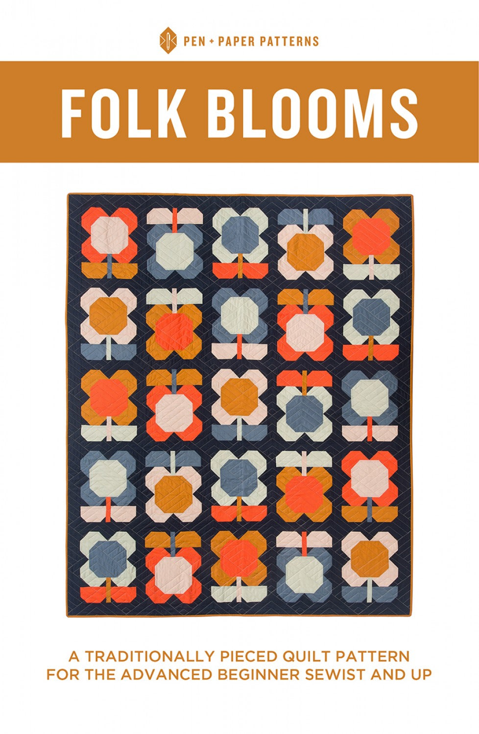 Folk Blooms by Pen and Paper Patterns - PAPER Pattern