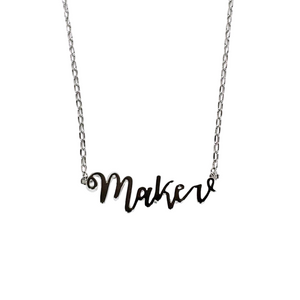 Maker Necklace - Silver