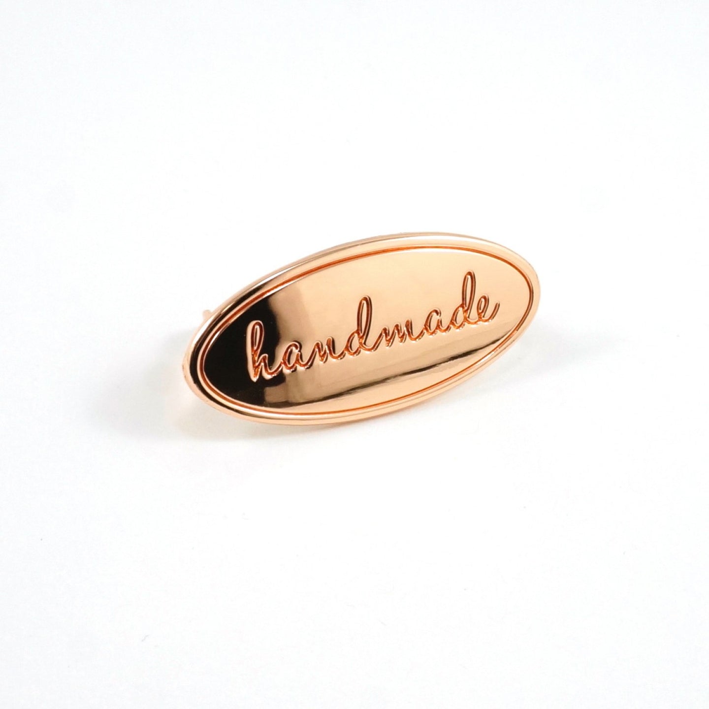 Metal Bag Label - Oval - Handmade in Copper
