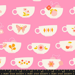Camellia - Tea Cups in Flamingo