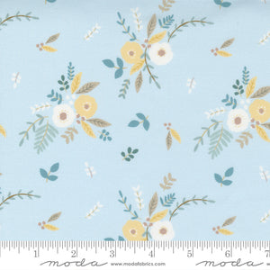 Little Ducklings - Large Floral in Blue