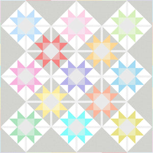 Sugar Stars by Hayes Stack Quilt Patterns - PAPER Pattern