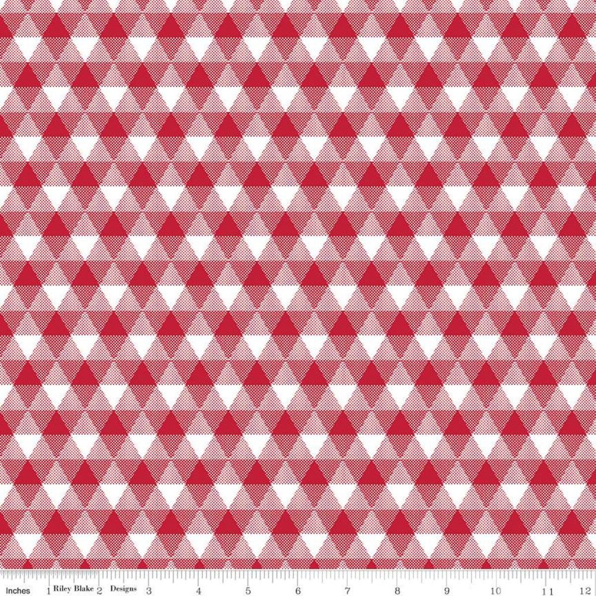 Land of Liberty - Triangle Gingham Red