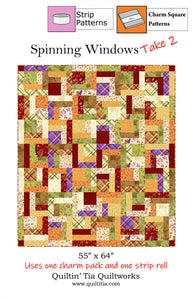Spinning Windows Take 2 by Quilting Tia Quiltworks - PAPER Pattern