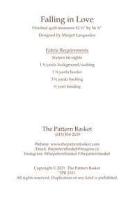 Falling in Love by The Pattern Basket - PAPER Pattern